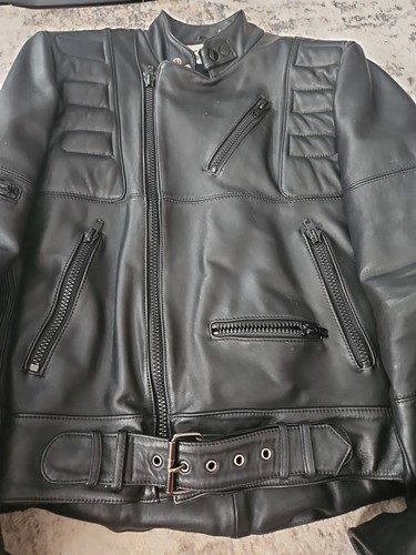 Schott black leather - schott, 80's